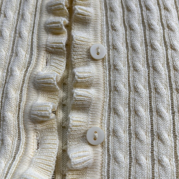 VTG JEANNE PIERRE Y2K SNUG CROPPED YELLOW SWEATER SIZE MEDIUM - Picture 11 of 12